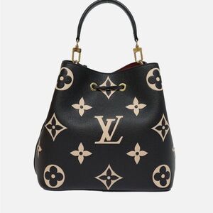 Louis Vuitton Black and Tan Monogram Shoulder Bag